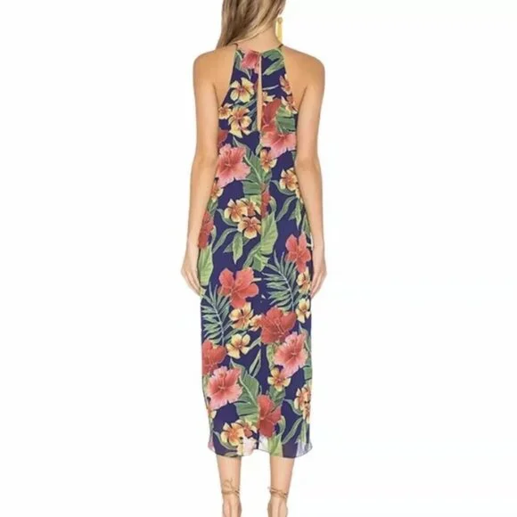 Floral Halter Neck Dress - Picture 3 of 7